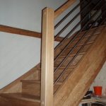 escalier sur mesure en hêtre fusé. Volée 3