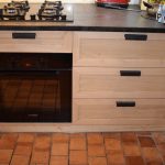 meuble four et tiroirs cuisine chataigner