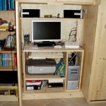 Meuble pour ordinateur sur mesure avec porte à glissières