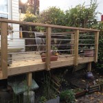 balustrade bois et tubes inox