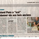 Trophée de l"artisanat. Roland PONS est lauréat en Rhone Alpes.