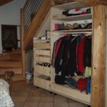 interieur des placards avant la pose des portes.